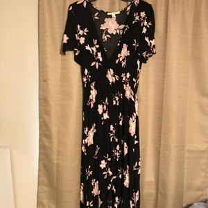 High Low Maxi Dress Romper